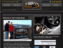 Tablet Screenshot of donsbodyshop.info